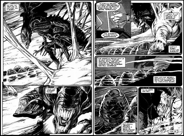 aliens komiks strona z AlienQueen