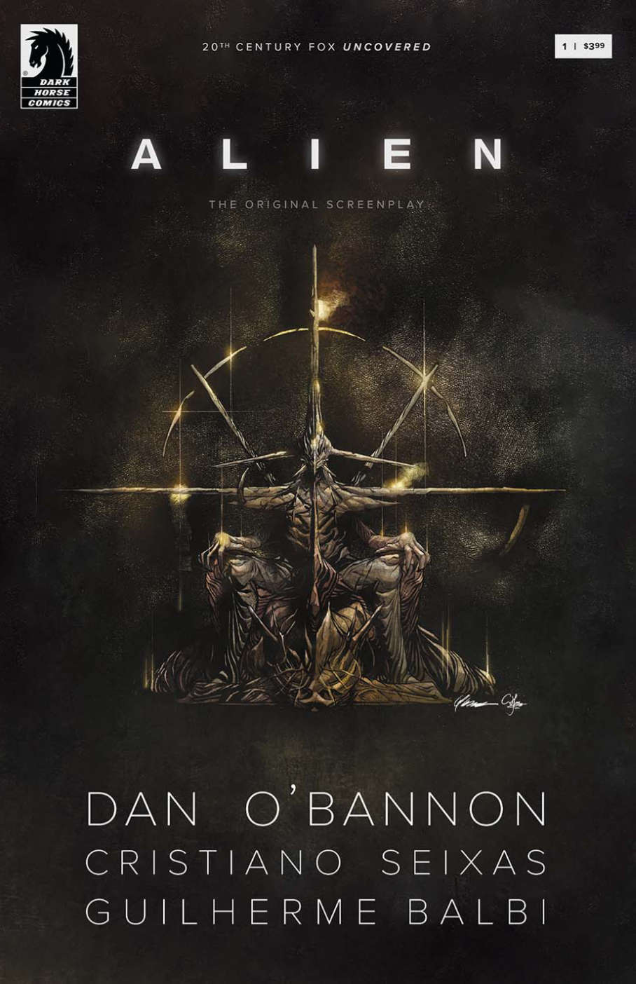 Okładka komiksu Alien The Original Screenplay 2020