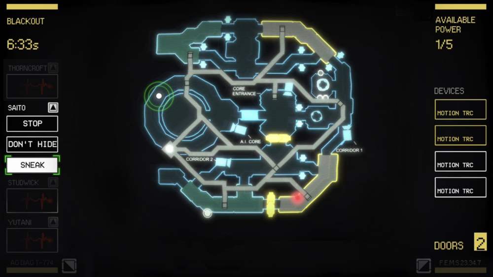 Screen z Alien Blackout - widok mapy